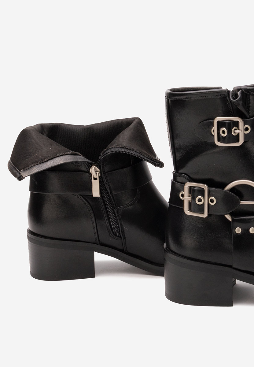 Černé dámské kotníková obuv Pamira