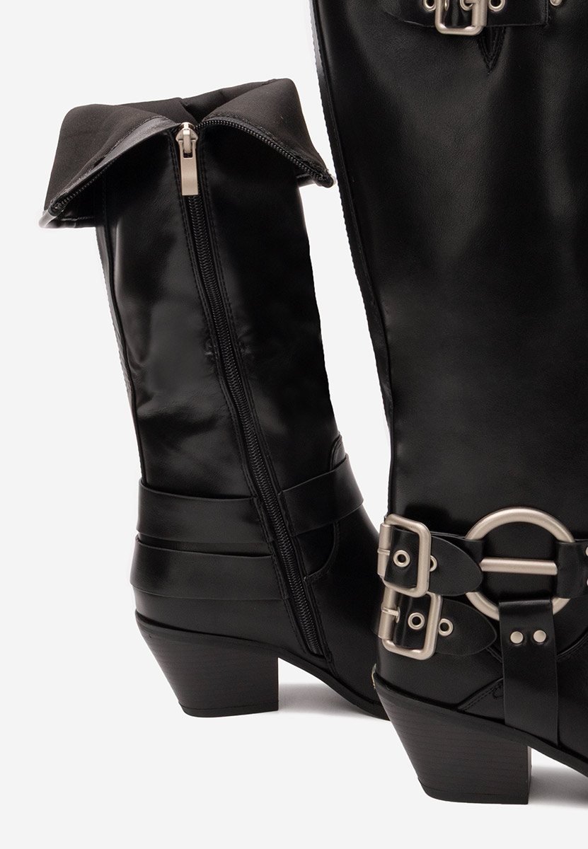 Černé kozačky na podpatku Laoise V2
