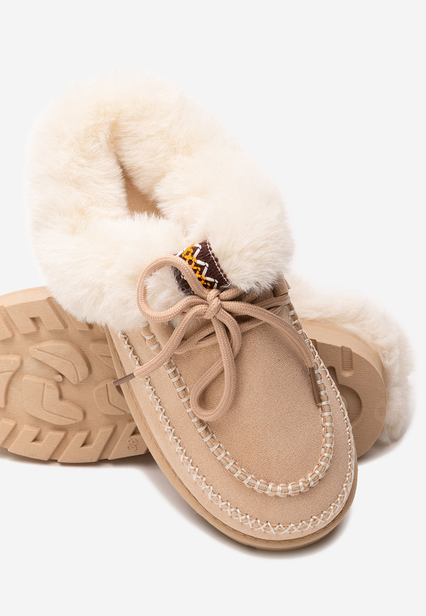 Béžové dámské dřeváky Leainia V2