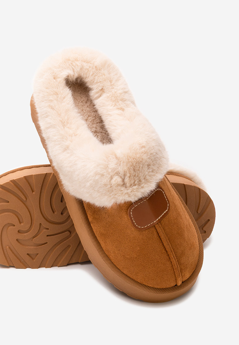 Camelové domácí pantofle Flufina