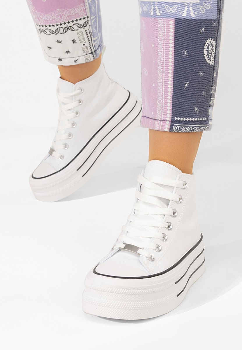 Bílé tenisky na platformě Kimala V3