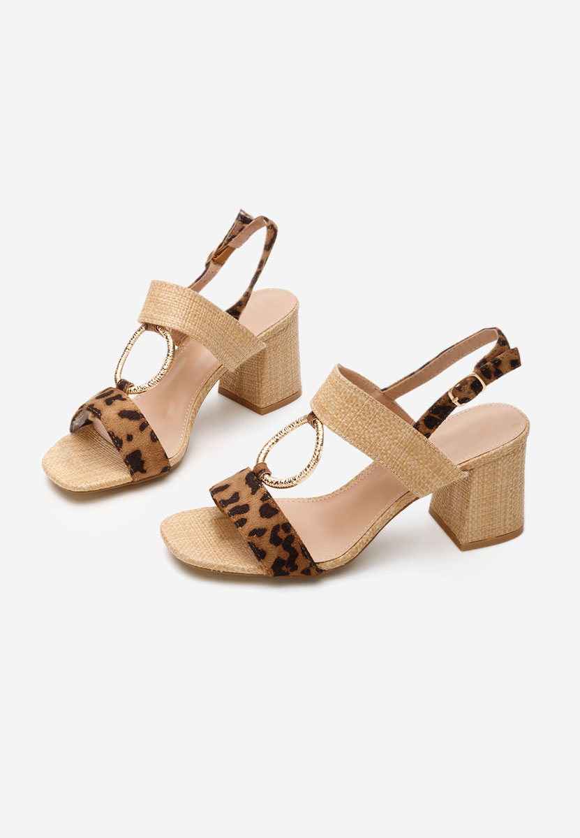Leopardí sandály na podpatku Annyta