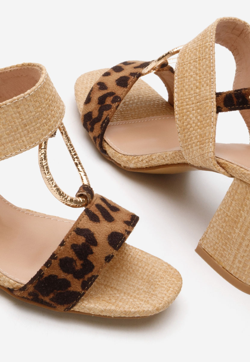 Leopardí sandály na podpatku Annyta