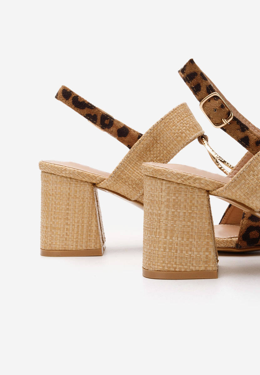 Leopardí sandály na podpatku Annyta