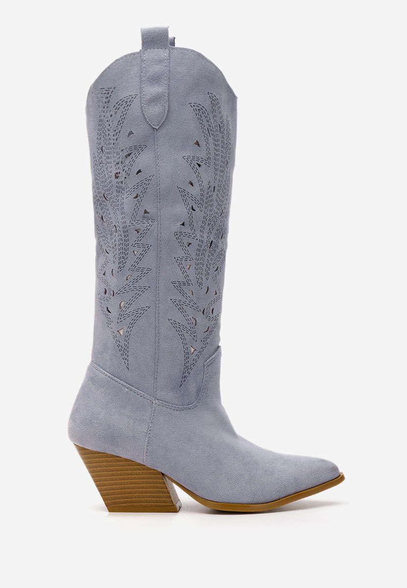 Svetlě modré dámské kozačky Indaia