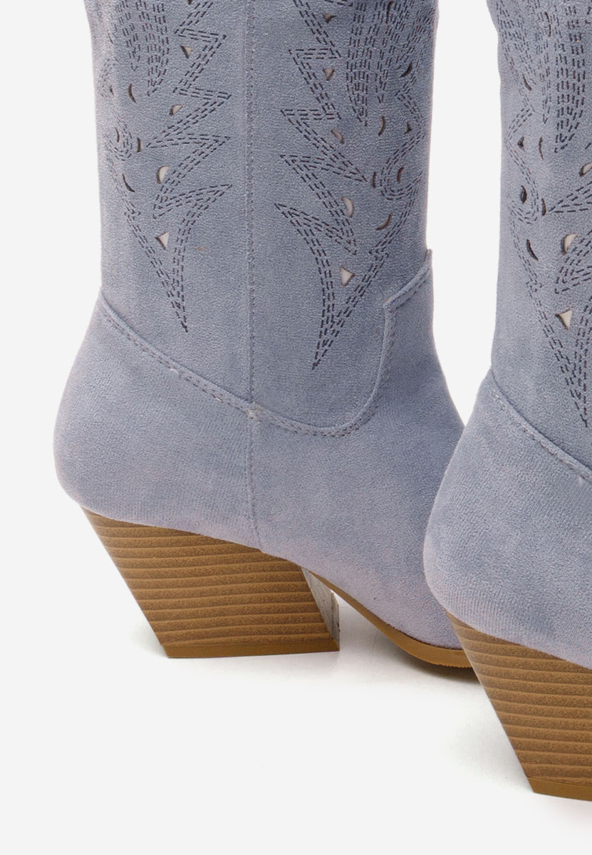 Svetlě modré dámské kozačky Indaia