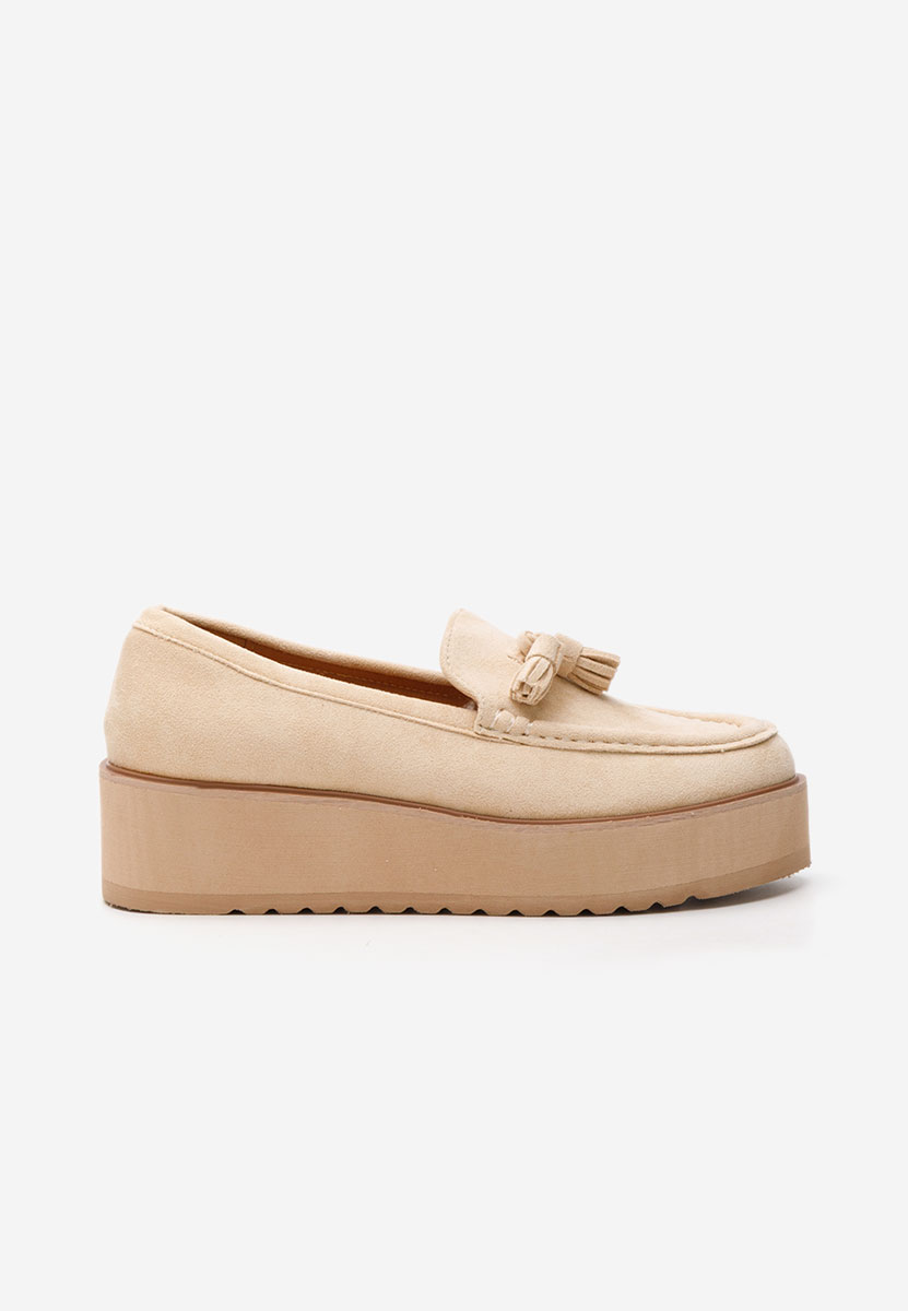 Béžové mokasíny na platformě Leondra V2 Béžové mokasíny na platformě Leondra V2