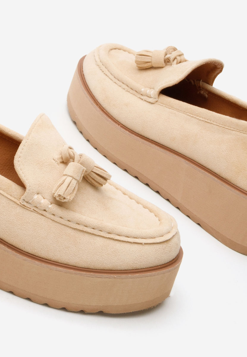 Béžové mokasíny na platformě Leondra V2 Béžové mokasíny na platformě Leondra V2