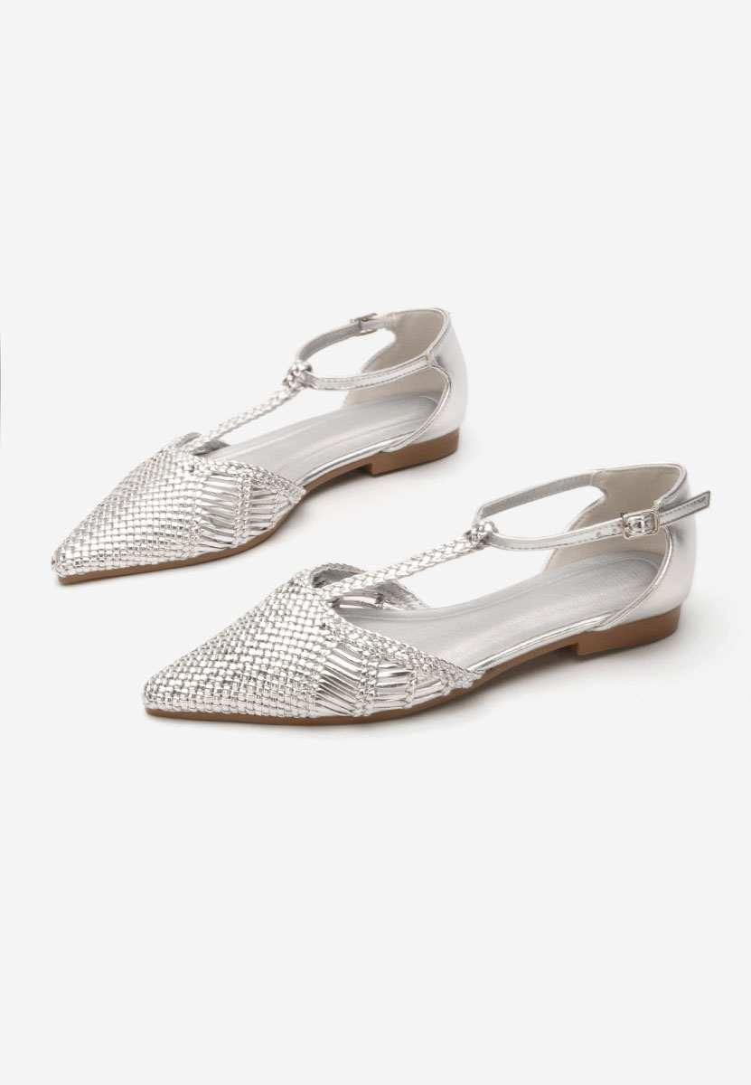 Stribrné dámské baleríny Paisley