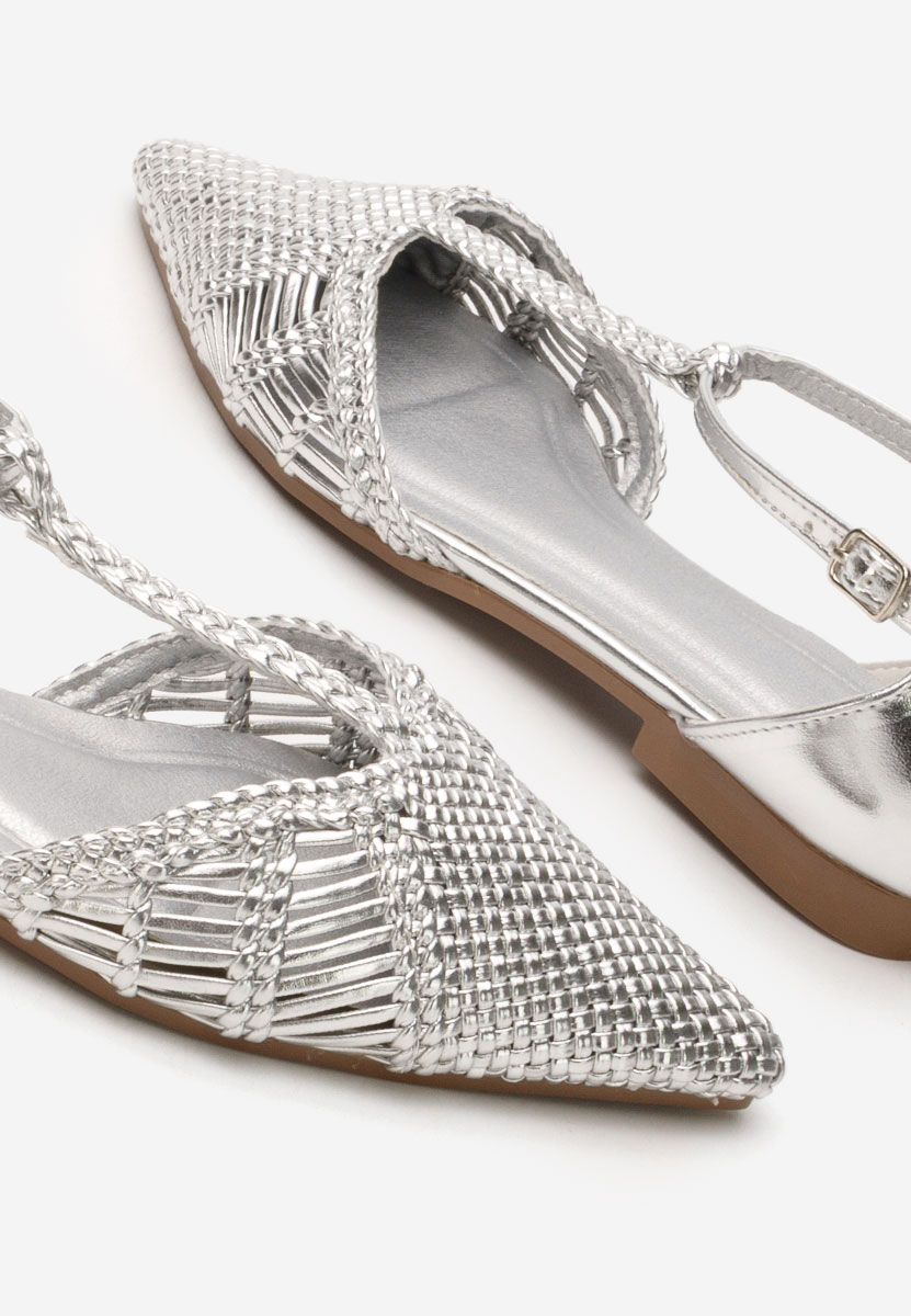 Stribrné dámské baleríny Paisley