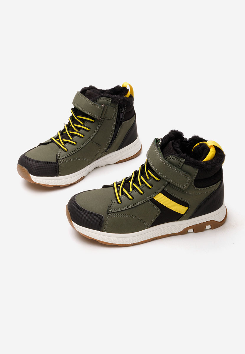 Khaki chlapecké kotníkové boty Razzle