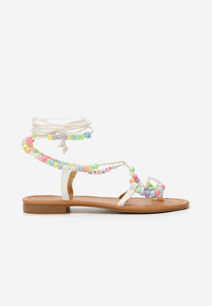 Bílé dámské gladiátorky sandály Bertha