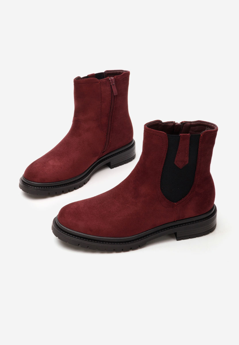 Bordové dámské kotníková obuv Nevea