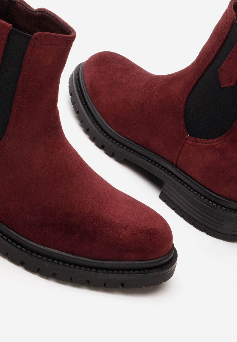 Bordové dámské kotníková obuv Nevea