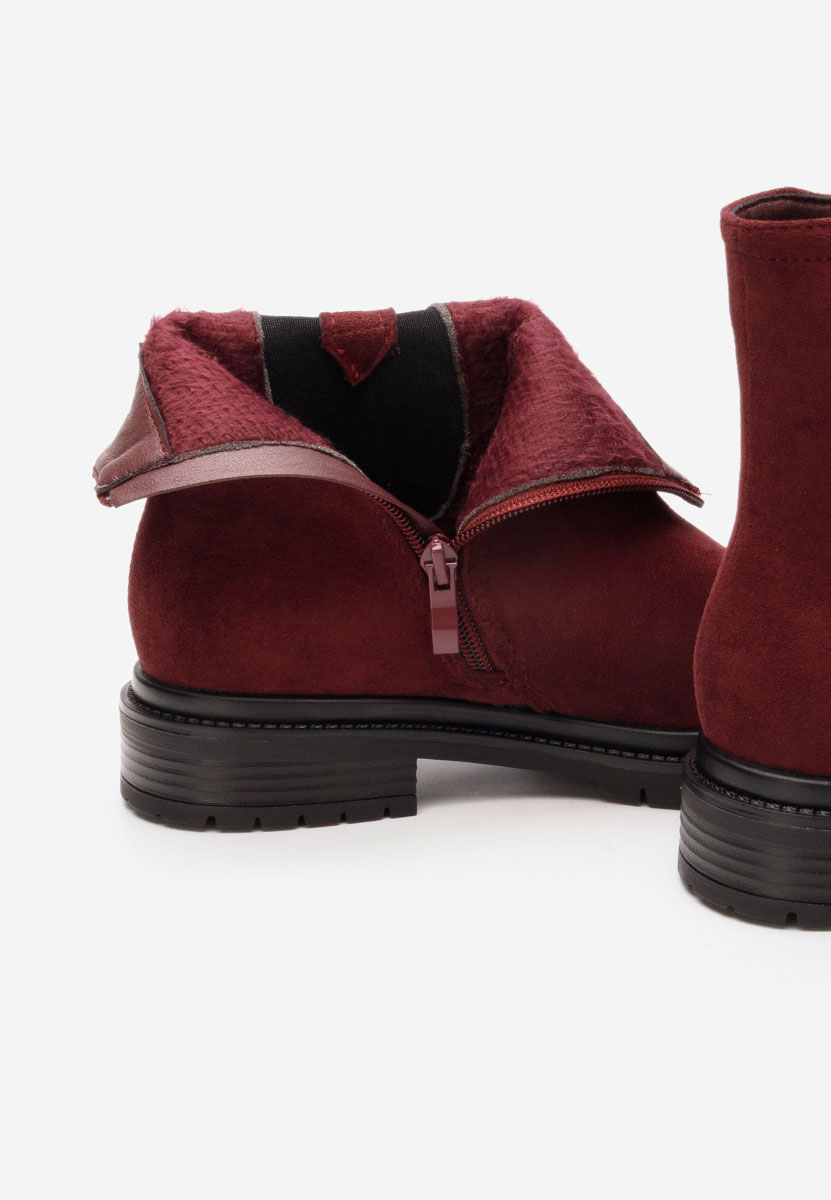 Bordové dámské kotníková obuv Nevea