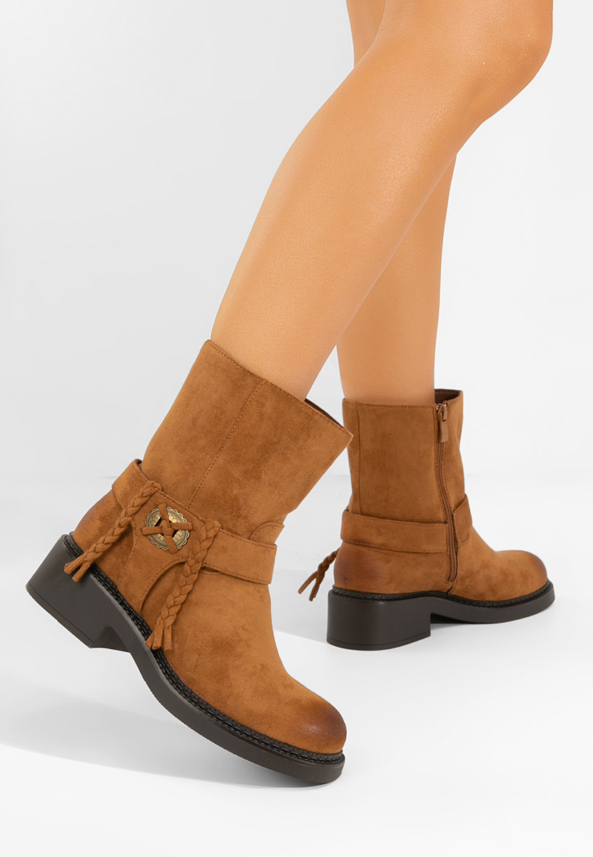 Camelové dámské kotníková obuv Alasika