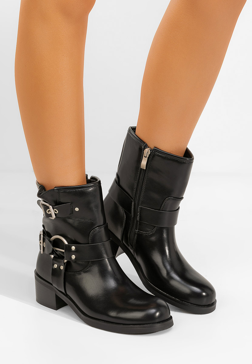 Černé dámské kotníková obuv Pamira