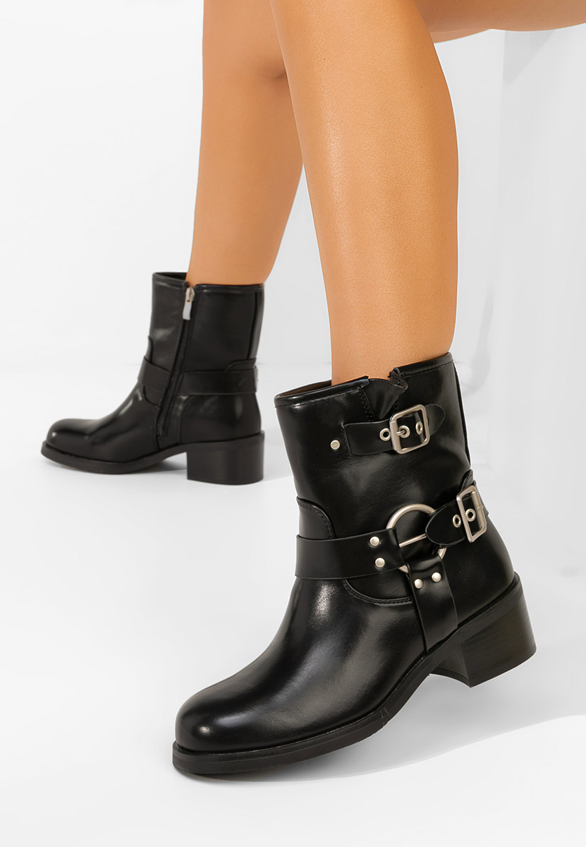 Černé dámské kotníková obuv Pamira