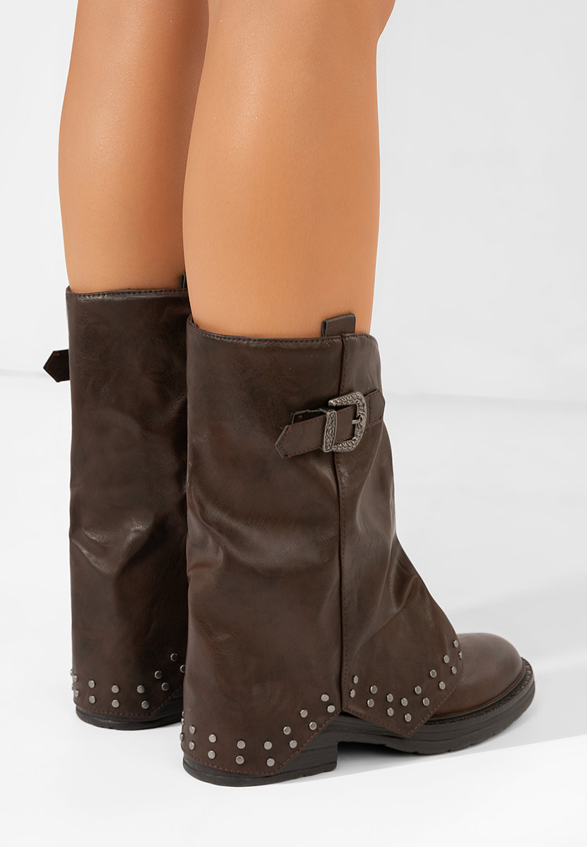 Hnedé nízké kozačky Arvion