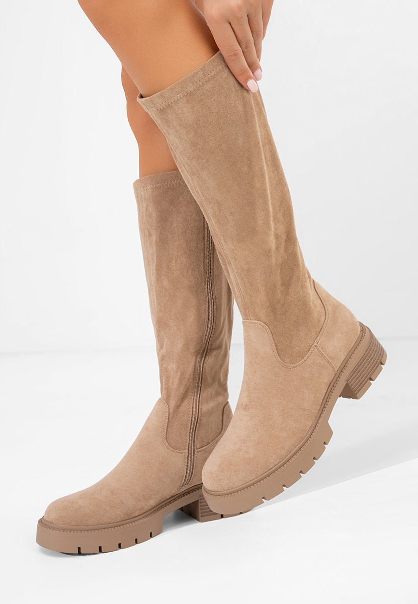 Khaki dámské kozačky Nicoua