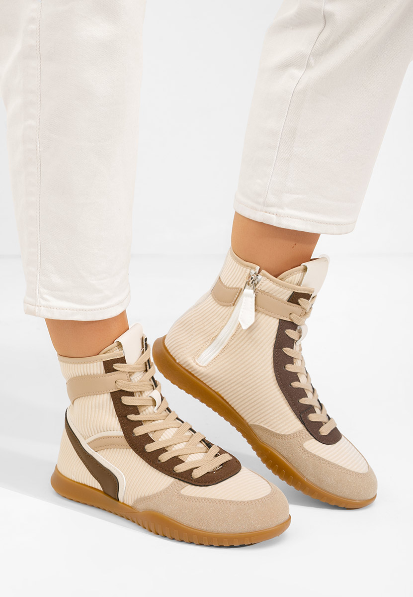 Khaki kotníkové tenisky Daine