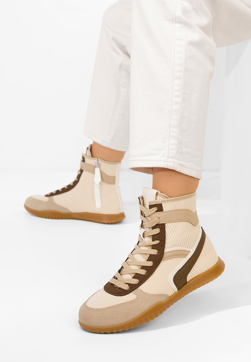 Khaki kotníkové tenisky Daine