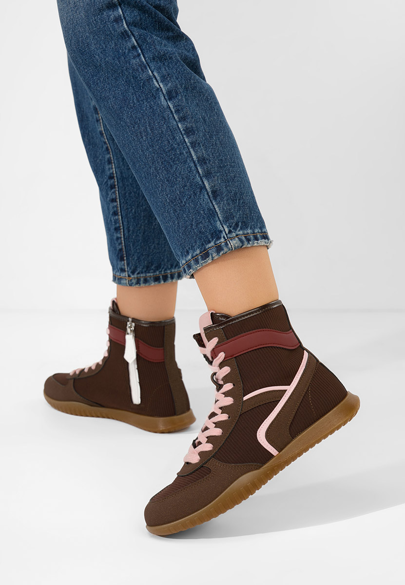 Hnedé kotníkové tenisky Daine