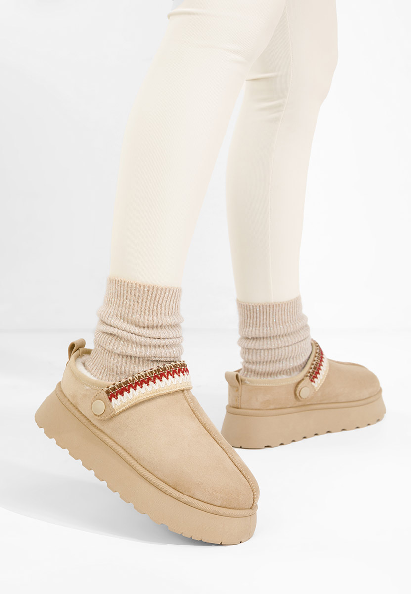 Béžové dámské dřeváky Frovia