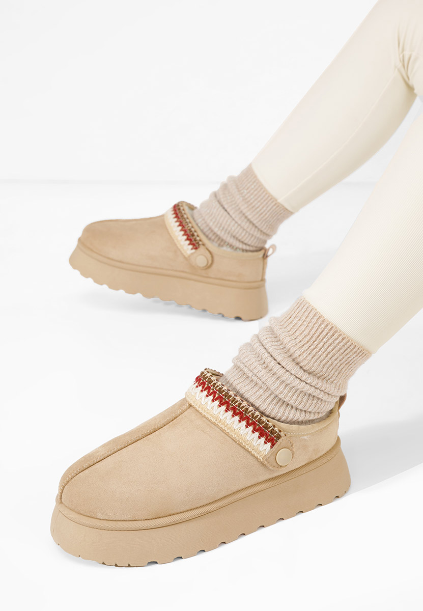 Béžové dámské dřeváky Frovia