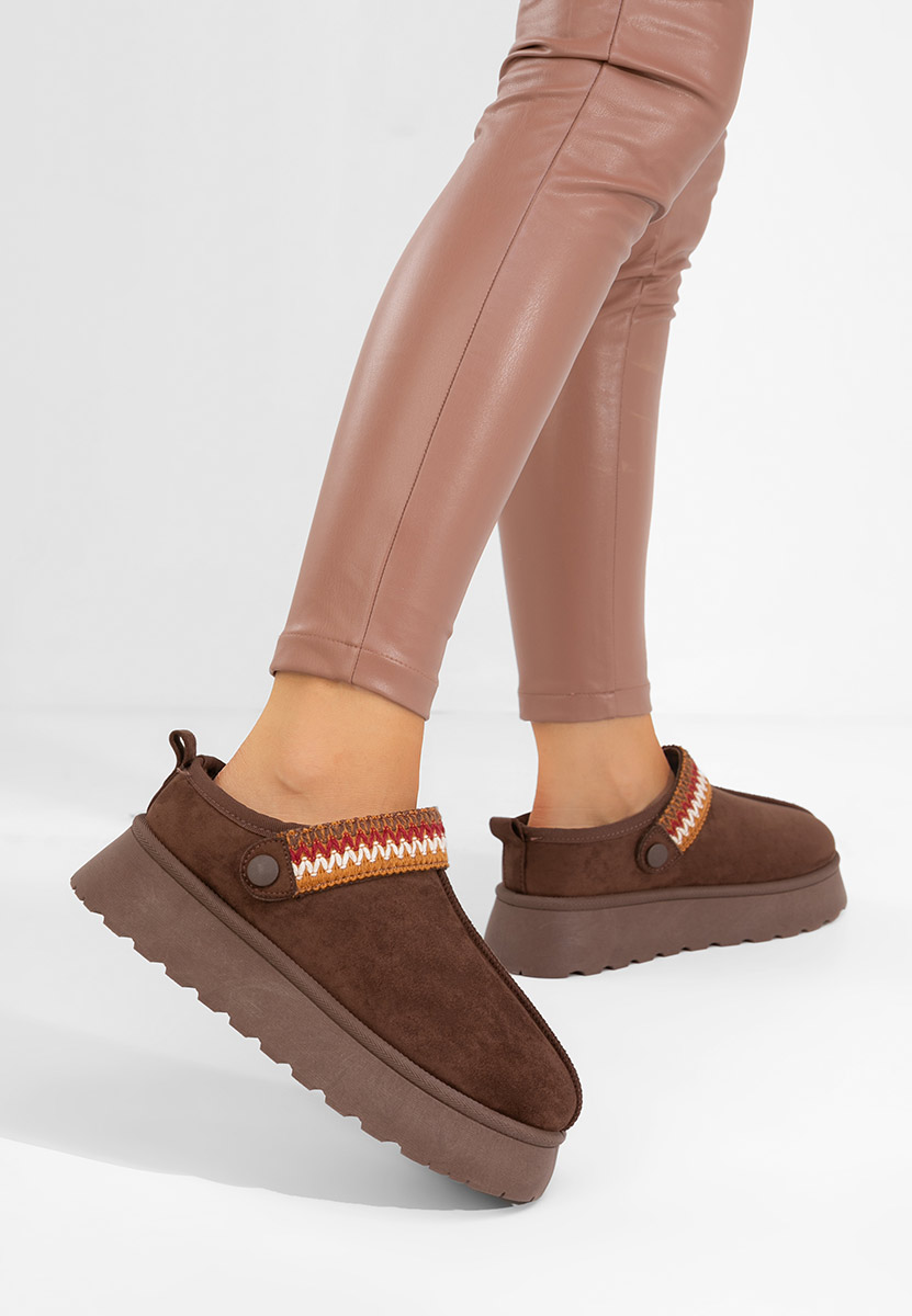 Hnedé dámské dřeváky Frovia