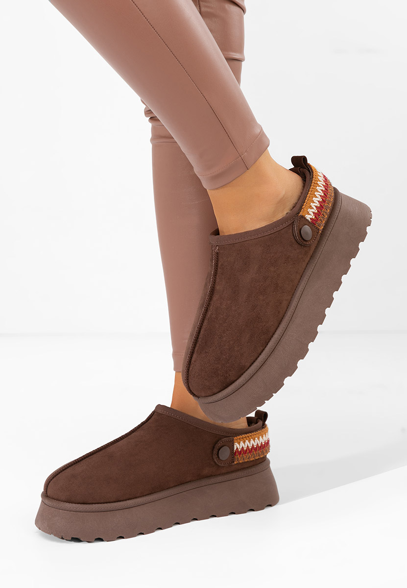 Hnedé dámské dřeváky Frovia