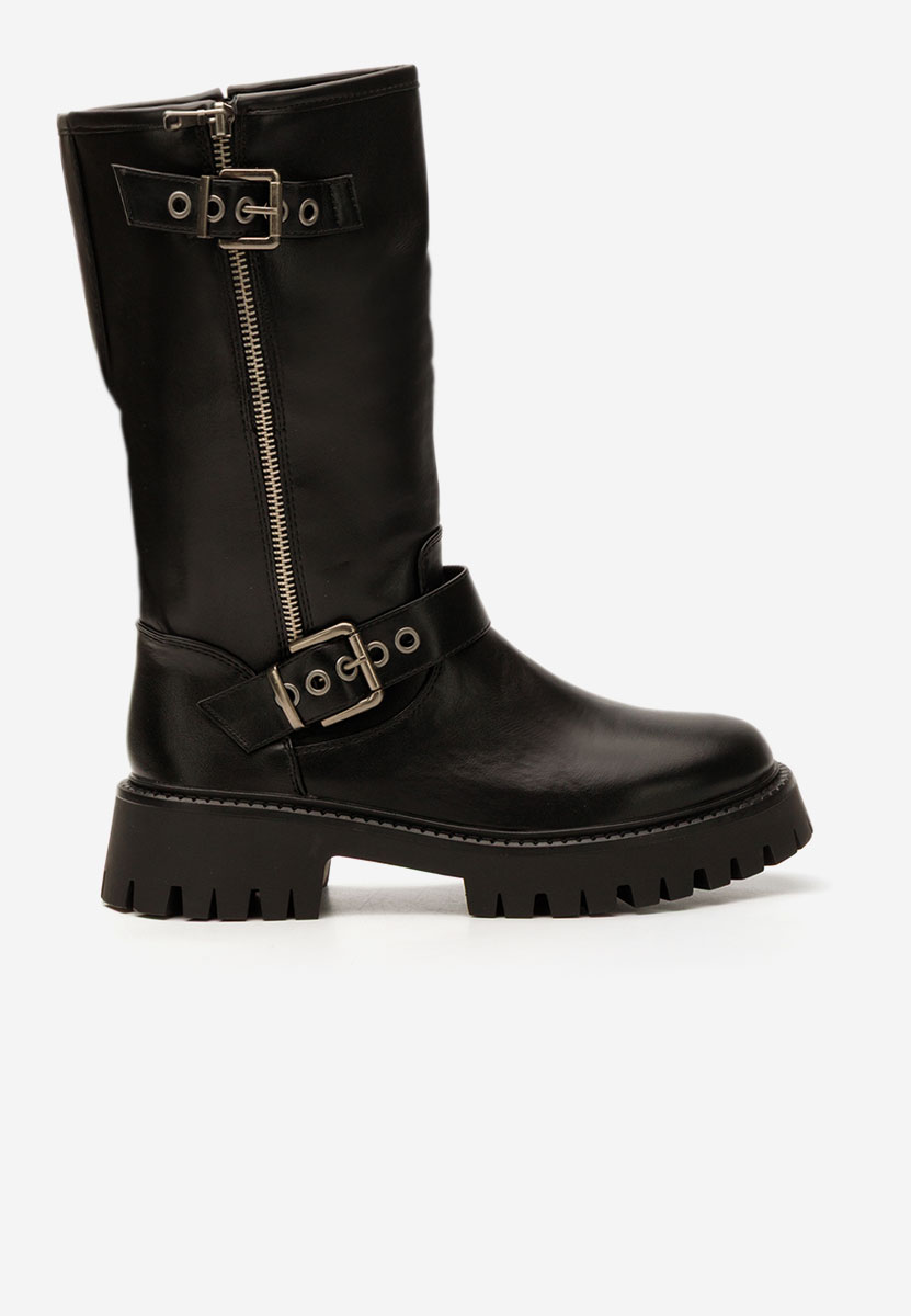 Černé nízké kozačky Floriva