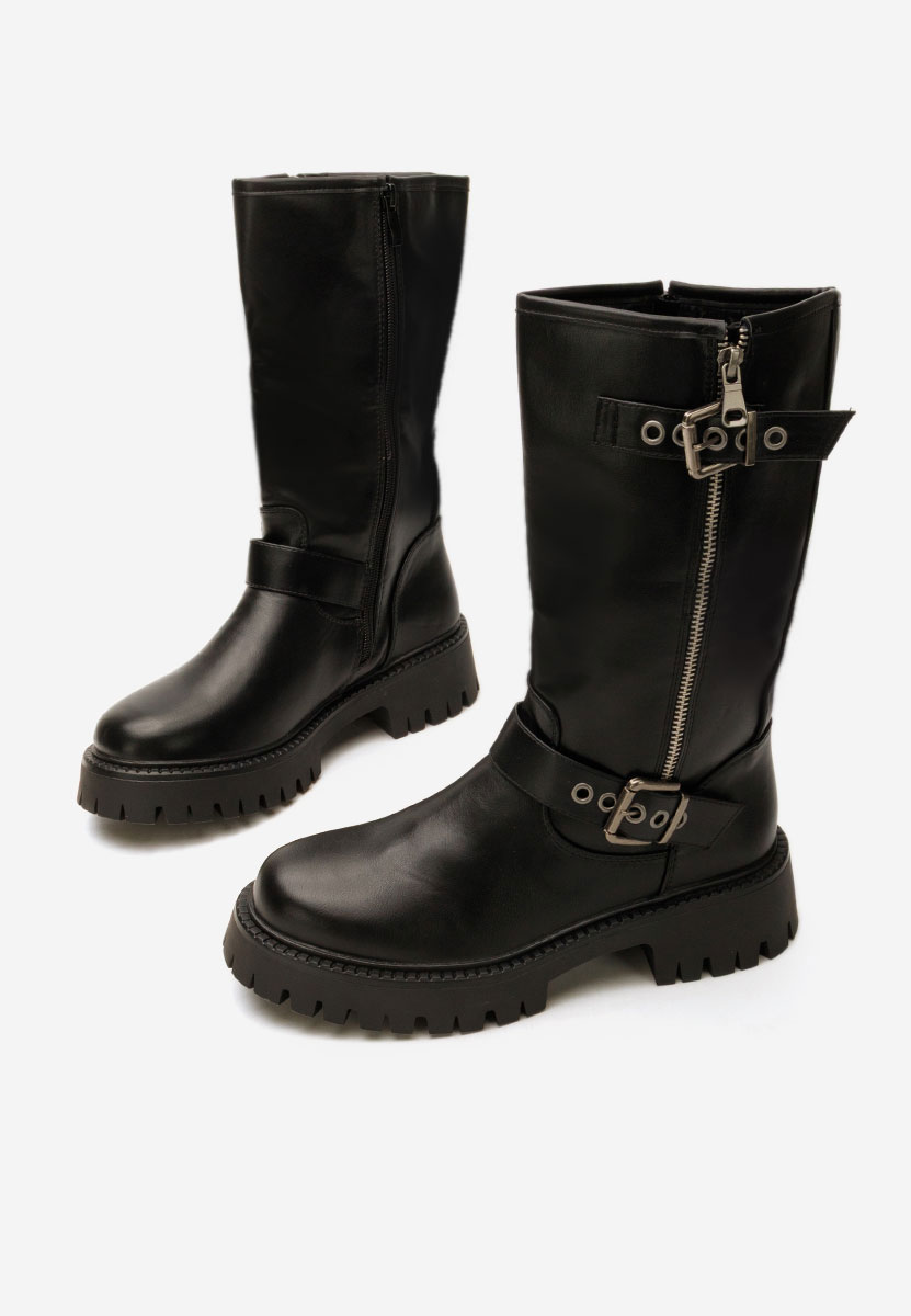 Černé nízké kozačky Floriva