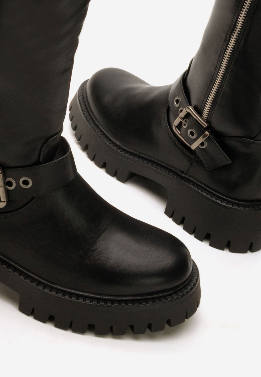 Černé nízké kozačky Floriva