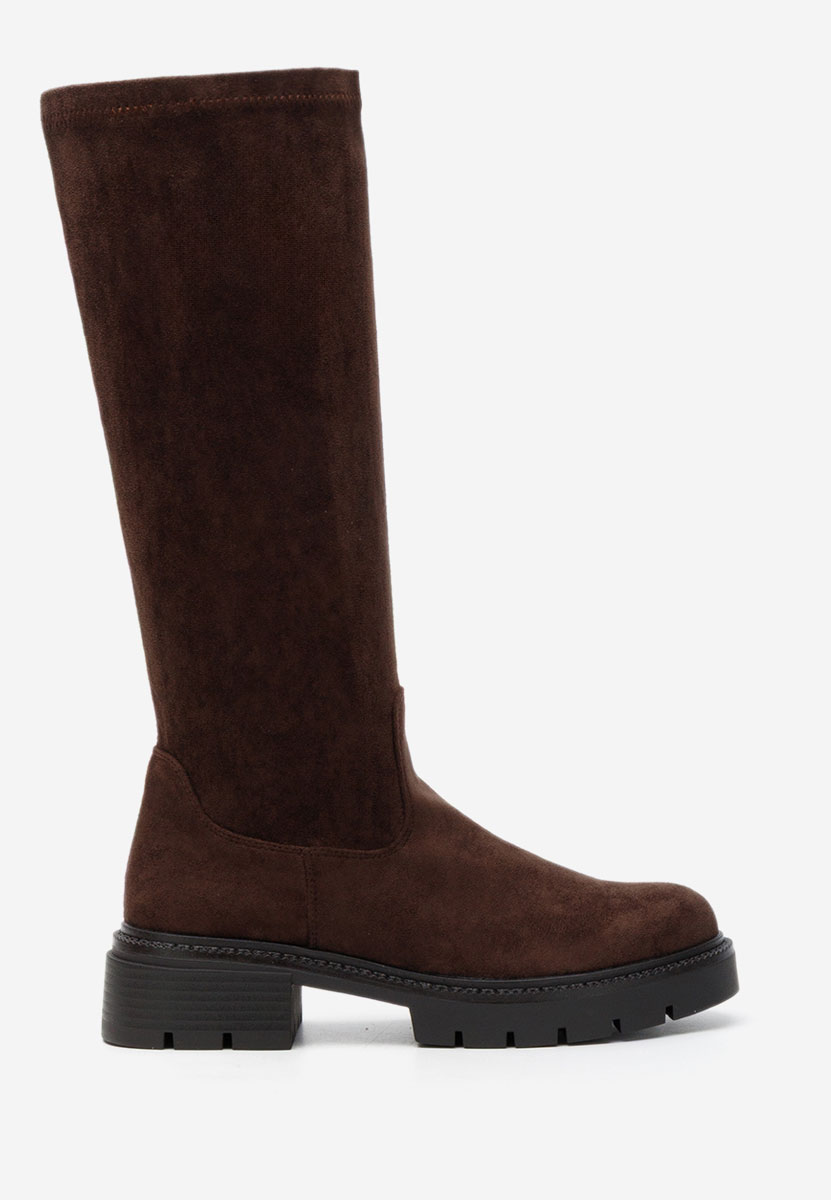 Hnedé dámské kozačky Nicoua