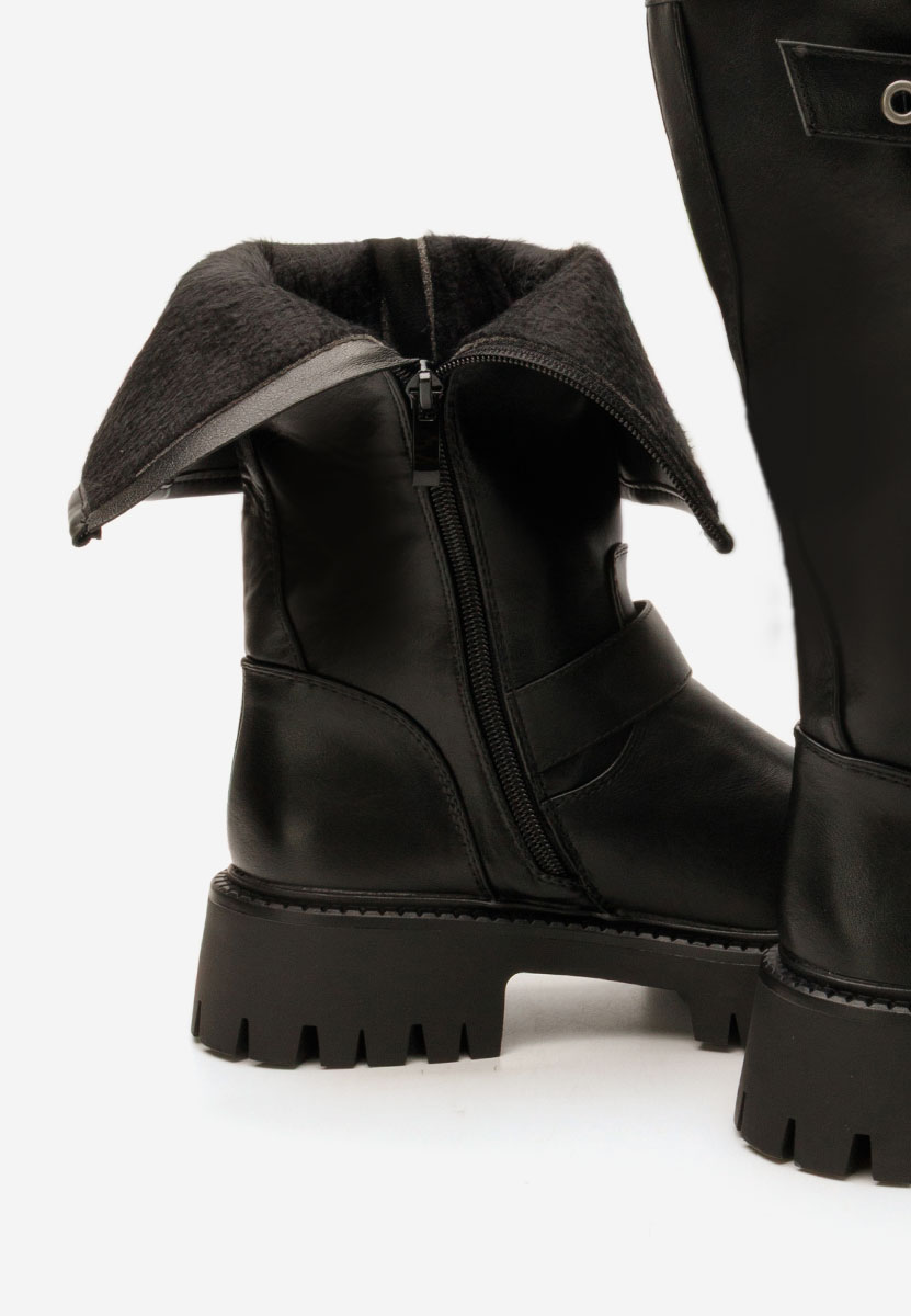 Černé nízké kozačky Floriva