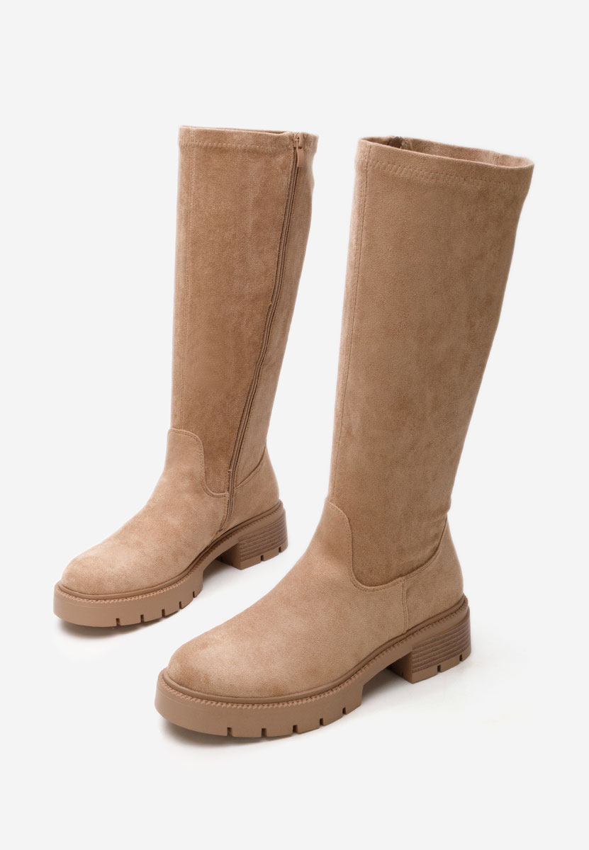 Khaki dámské kozačky Nicoua