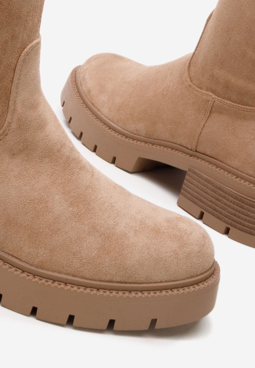 Khaki dámské kozačky Nicoua