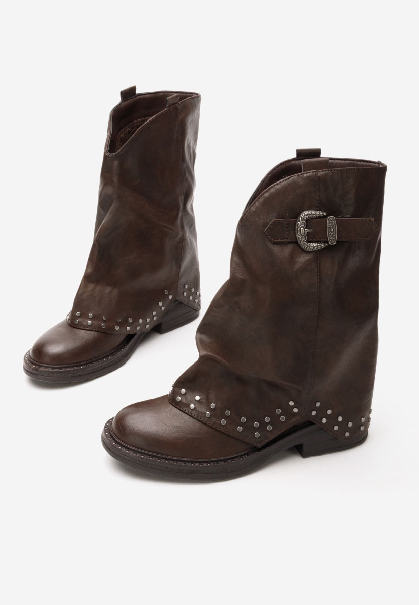 Hnedé nízké kozačky Arvion