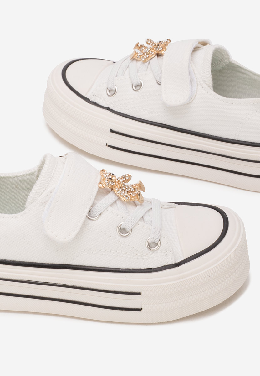 Bílé dívčí plátěné tenisky Miravia