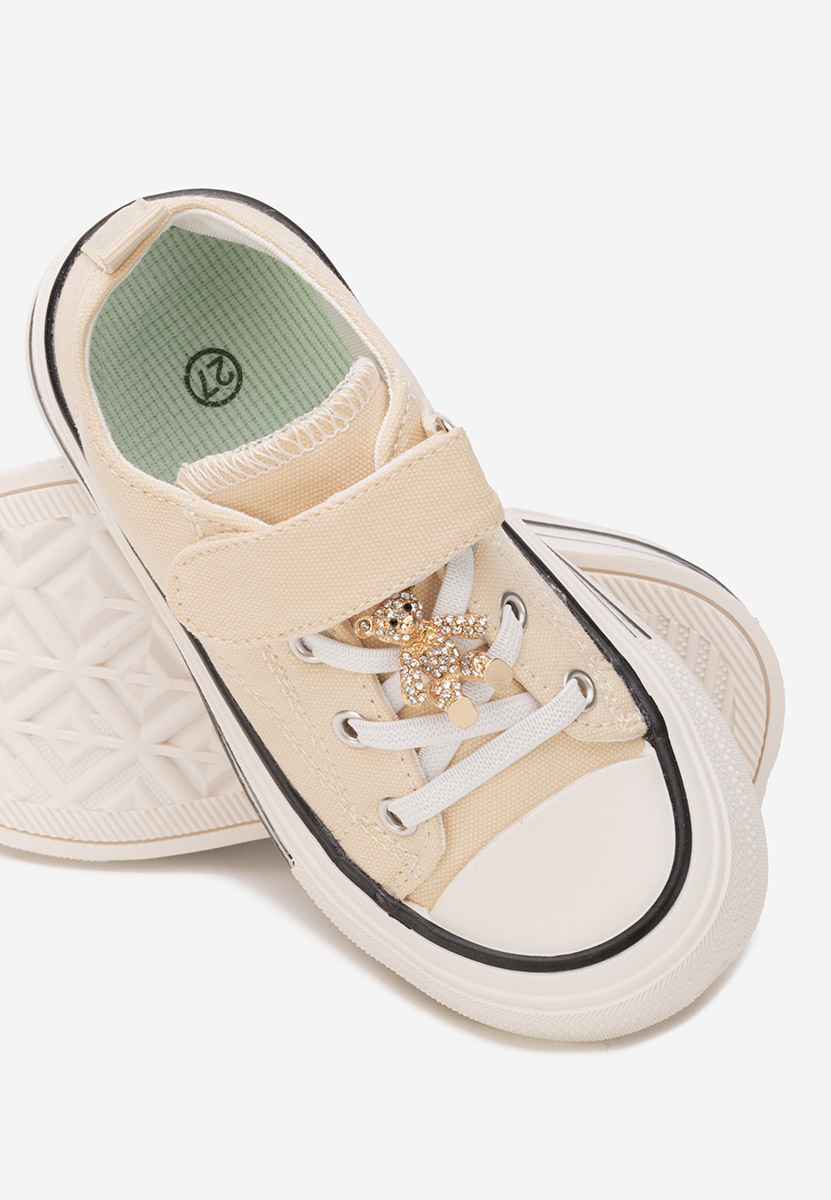 Béžové dívčí plátěné tenisky Miravia