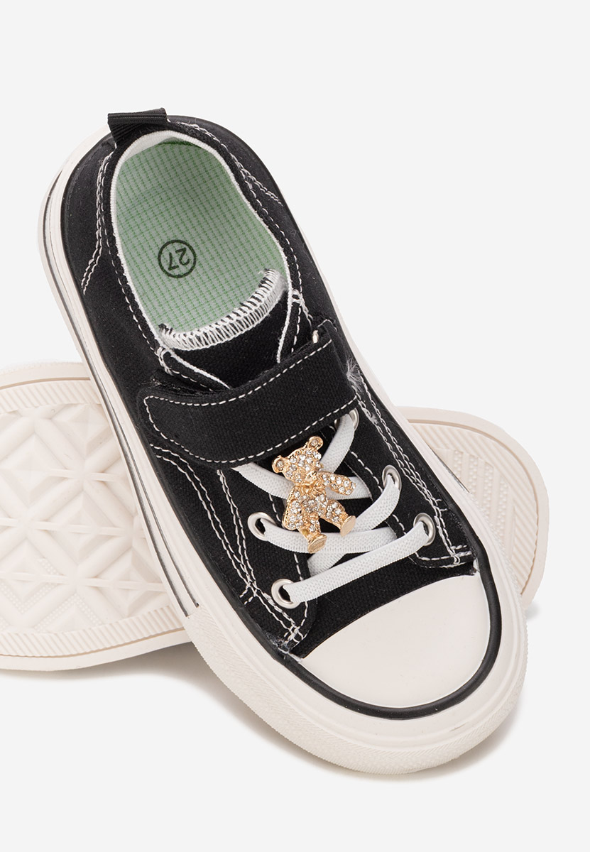 Černé dívčí plátěné tenisky Miravia