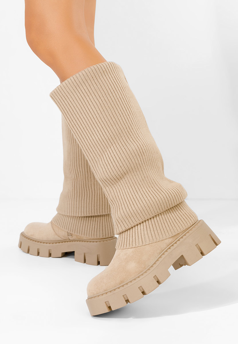 Béžové dámské kozačky Michelina