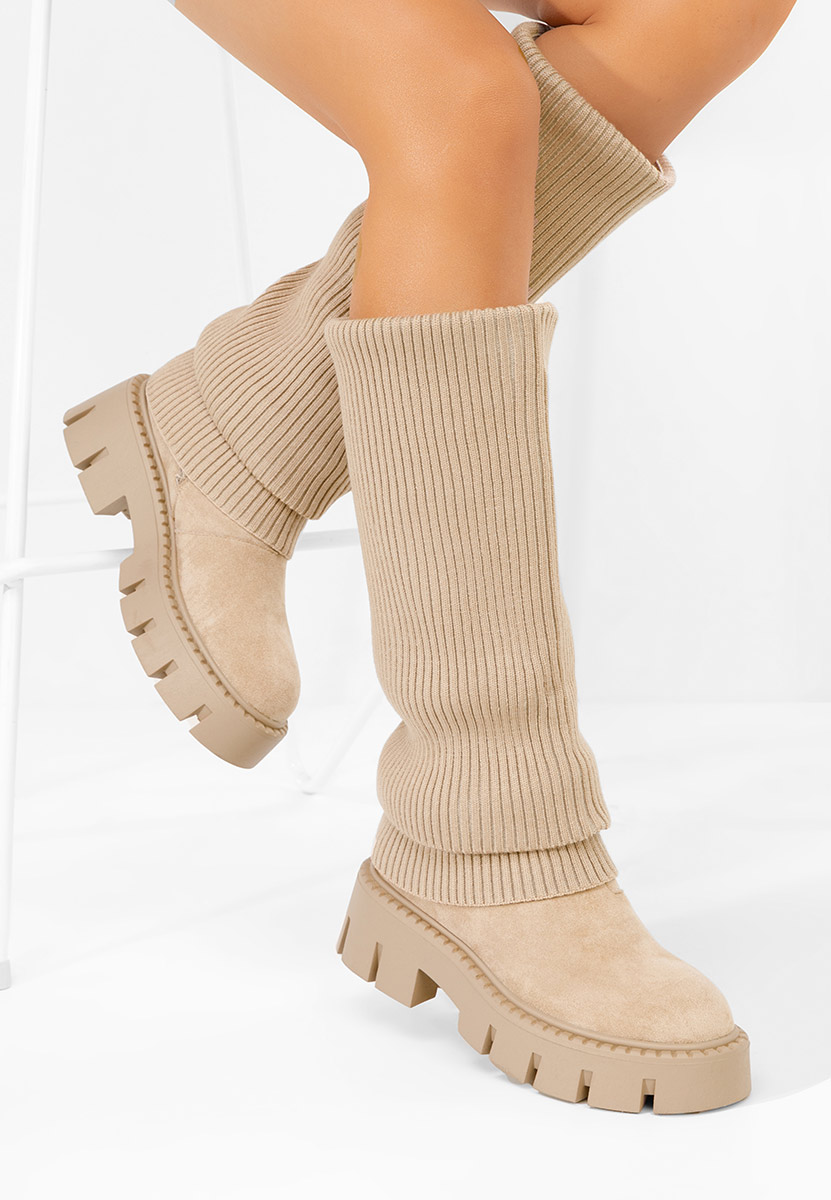 Béžové dámské kozačky Michelina