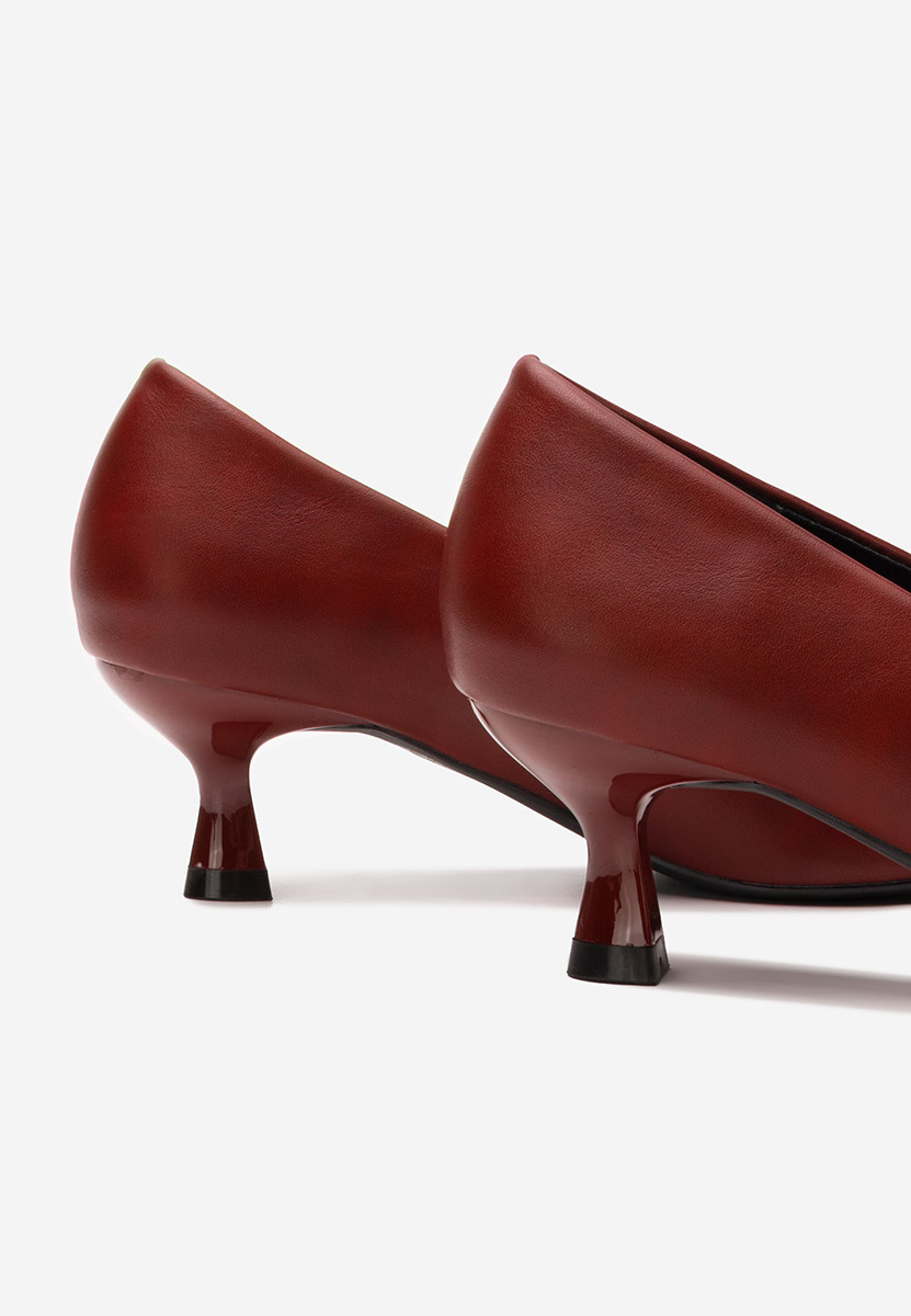 Bordové lodičky na nízkém podpatku Glimera