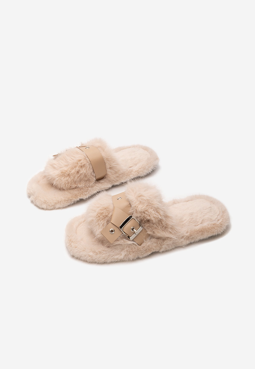 Béžové domácí pantofle Arlete
