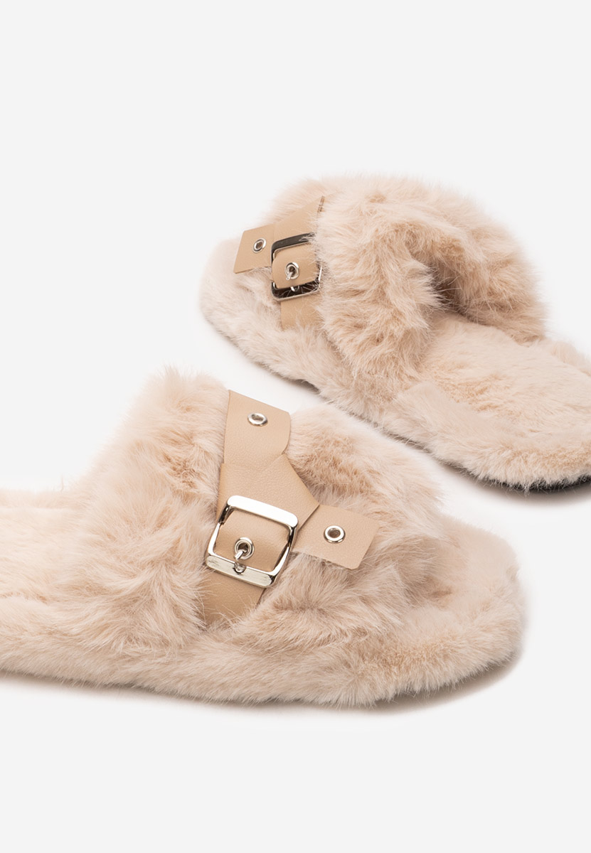 Béžové domácí pantofle Arlete