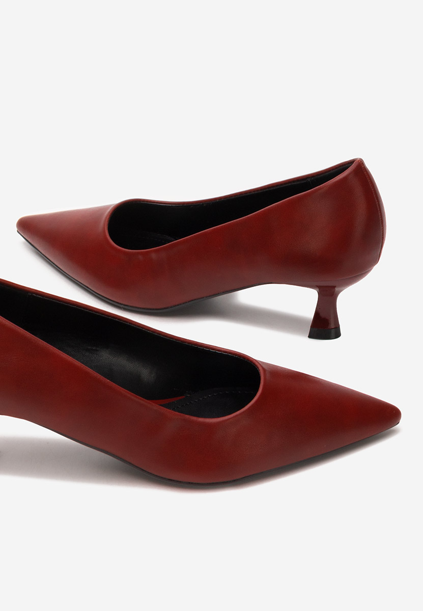 Bordové lodičky na nízkém podpatku Glimera