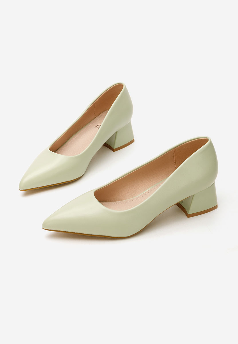 Zelené lodičky na nízkém podpatku Alleva V2