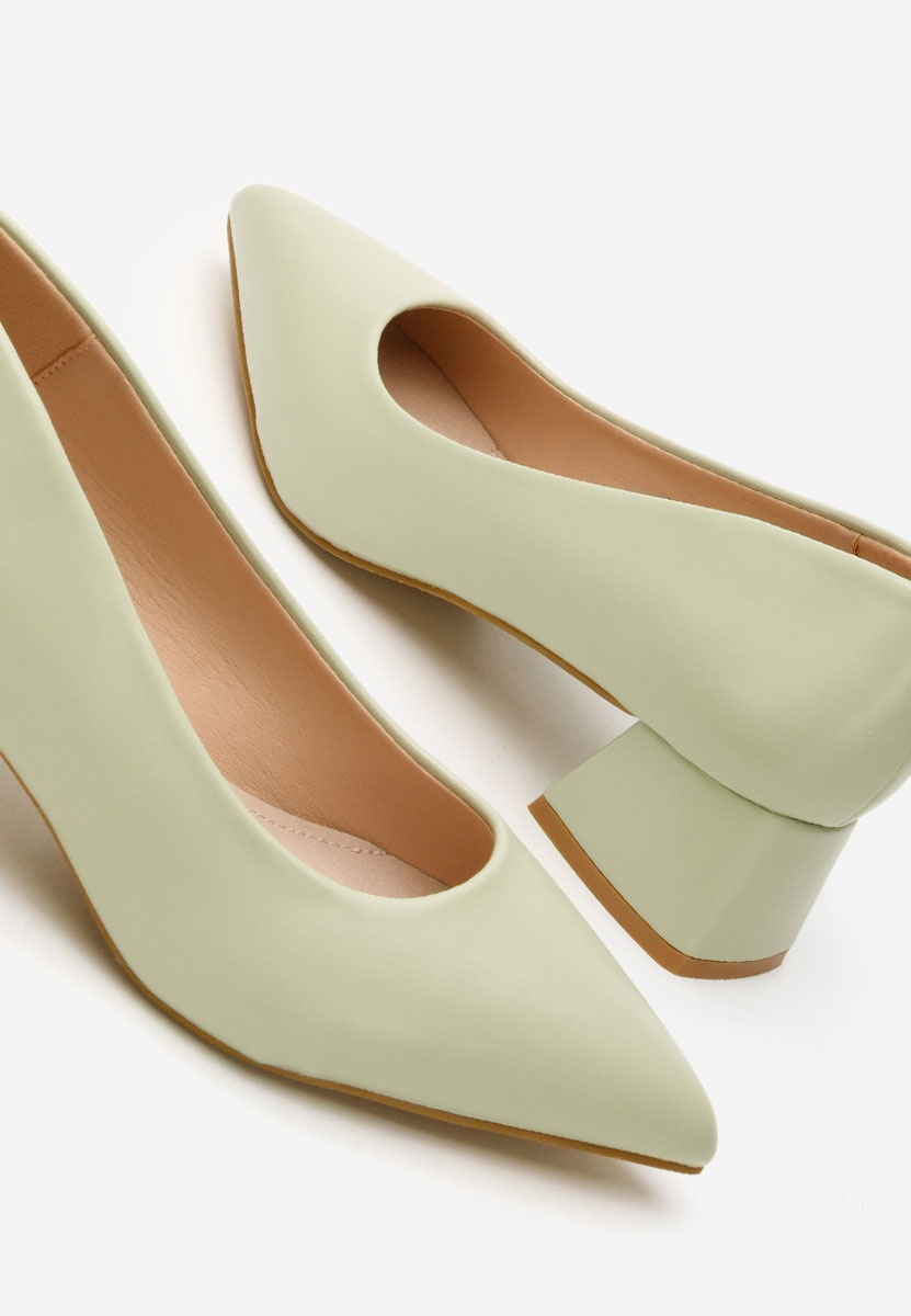 Zelené lodičky na nízkém podpatku Alleva V2